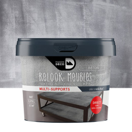 Peinture pour meuble. Relook Meubles MAISON DECO. effet béton 0.375L