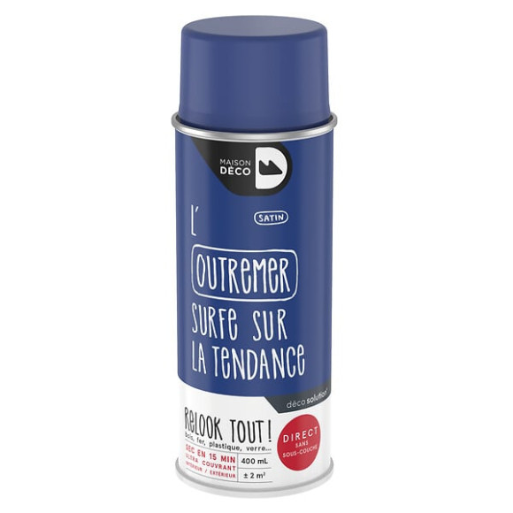 Peinture aérosol Relook Tout - Outremer satin - 400ml