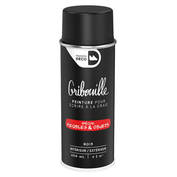 Peinture pour écrire à  la craie gribouille noir 400ML