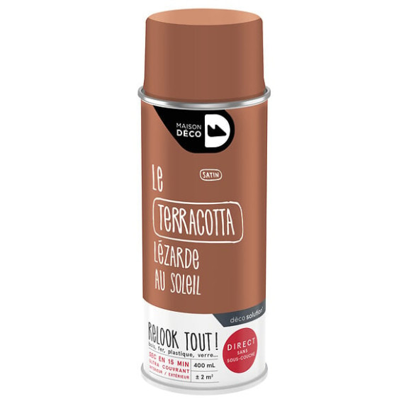 Peinture aérosol Relook Tout - Terracotta - Satin - 400ml