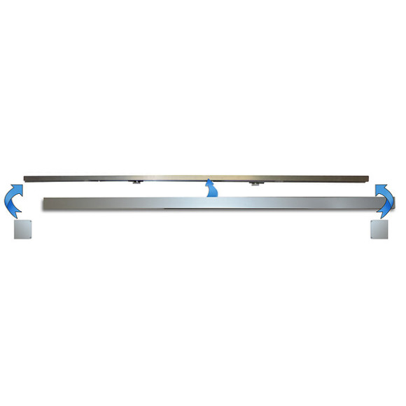 Rail et cache-rail alu 185 cm