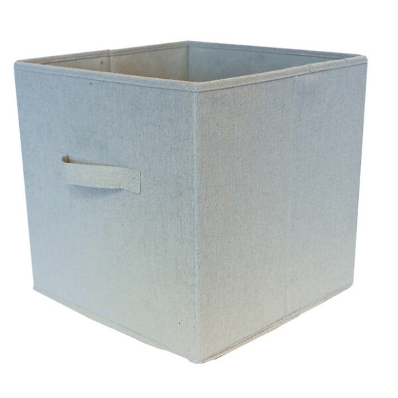 Panier de rangement Lake L.31 x l.31 x P.31cm lin beige.