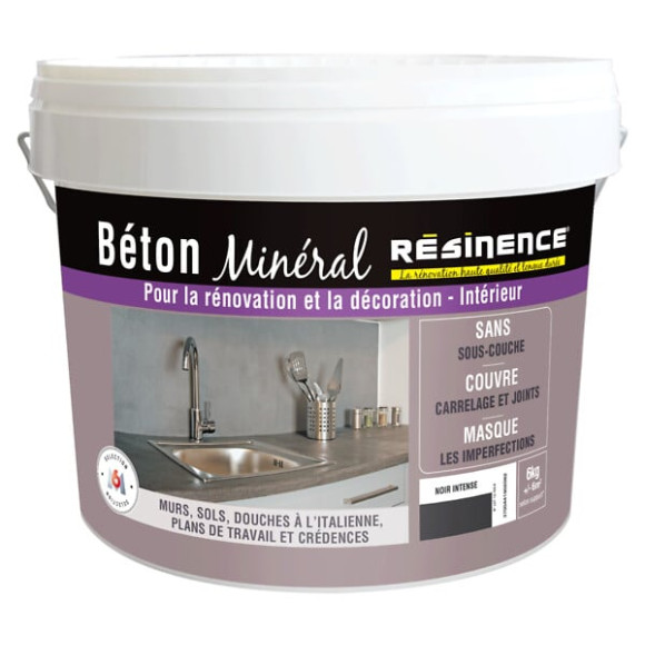 Béton Minéral Noir Intense 6kg