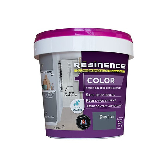 Résine de rénovation Color Gris étain 500ml