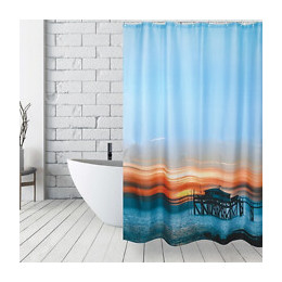 MSV Rideau de douche Polyester SUNSET 180x200cm Multicolor