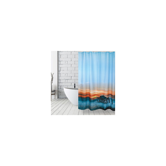 MSV Rideau de douche Polyester SUNSET 180x200cm Multicolor