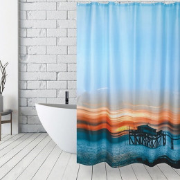 MSV Rideau de douche Polyester SUNSET 180x200cm Multicolor