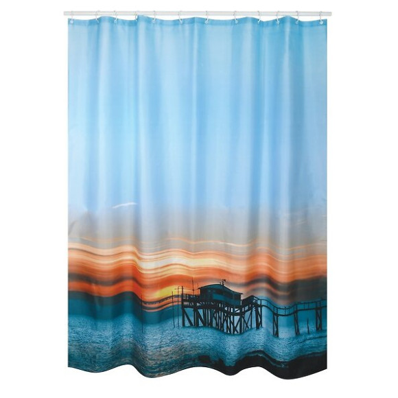 MSV Rideau de douche Polyester SUNSET 180x200cm Multicolor