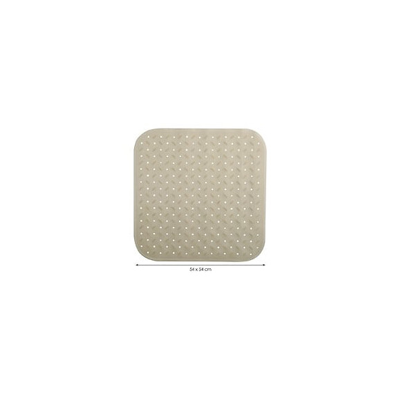 MSV Tapis Fond de douche antidérapant Caoutchouc CLASS 54x54cm Beige