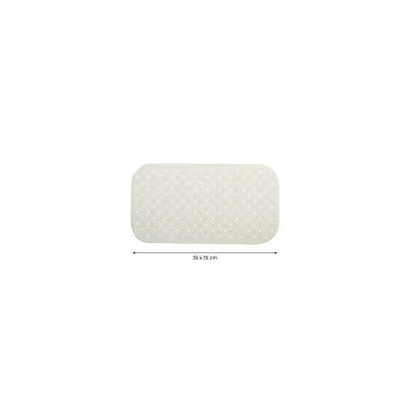 Tapis Fond de baignoire antidérapant Caoutchouc CLASS 36x76cm Blanc