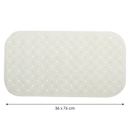 Tapis Fond de baignoire antidérapant Caoutchouc CLASS 36x76cm Blanc