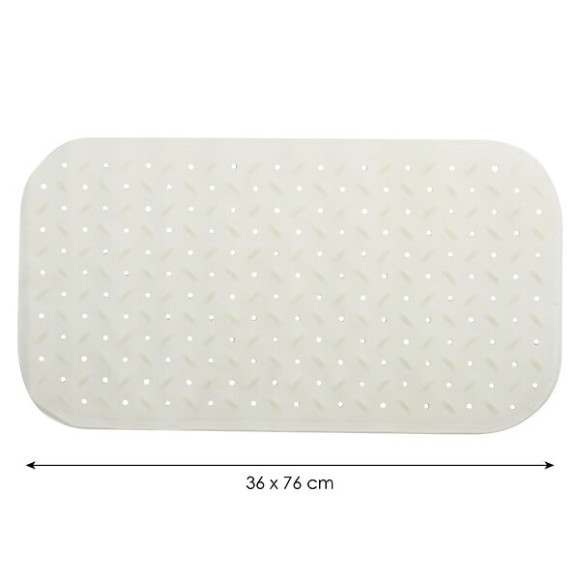 Tapis Fond de baignoire antidérapant Caoutchouc CLASS 36x76cm Blanc