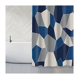 MSV Rideau de douche Polyester ORIGAMI 180x200cm Bleu