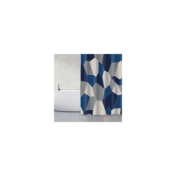 MSV Rideau de douche Polyester ORIGAMI 180x200cm Bleu