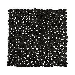 MSV Tapis Fond de douche PVC GALETS 53x53cm Noir