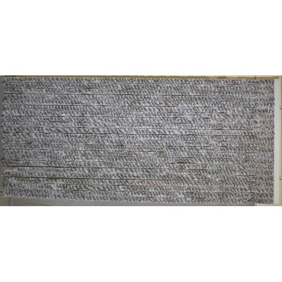 Rideau de porte chenilles - Brun et gris et blanc - 90x220cm