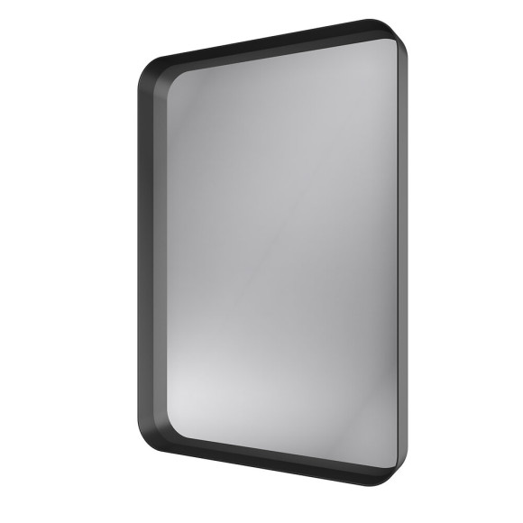 Miroir 80x45- Cadre en aluminium laque noir mat - UBY