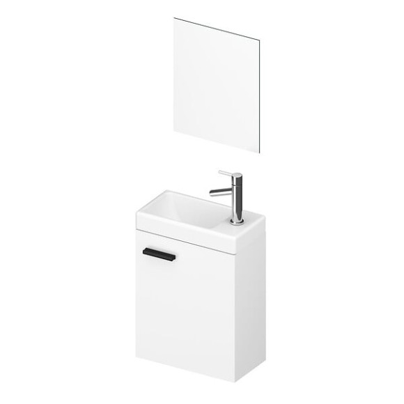 Meuble lave-mains avec vasque et miroir Sweet - Blanc