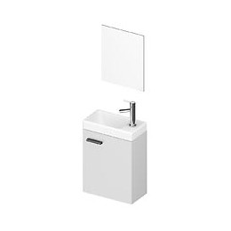 Meuble lave-mains avec vasque et miroir Sweet - Gris