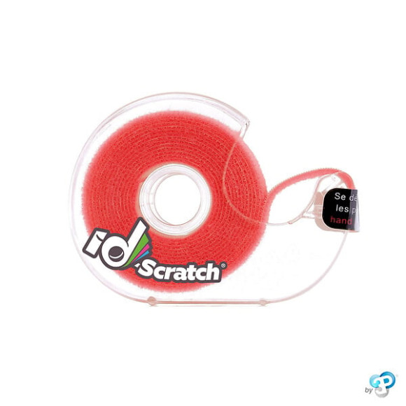 Bande scratch auto-agrippante ID-SCRATCH rouge 2 cm x 2 m