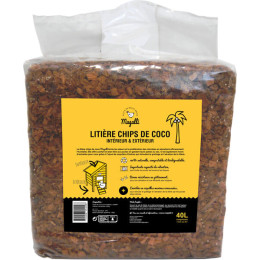 Litière couvre-sol chips de coco 40L