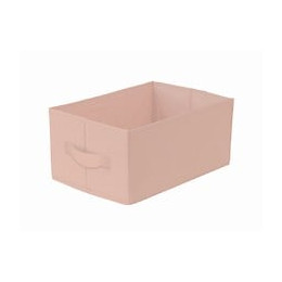 Panier de rangement intissé BOX&BEYOND rose poudré 32x22x15cm