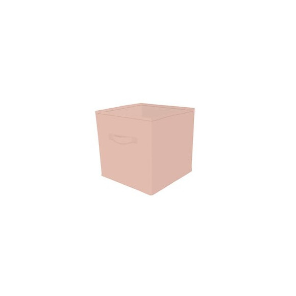 Panier de rangement cube intissé BOX&BEYOND rose poudré 31x31x31cm