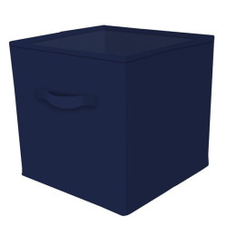 Panier de rangement cube intissé BOX&BEYOND bleu navy 31x31x31cm