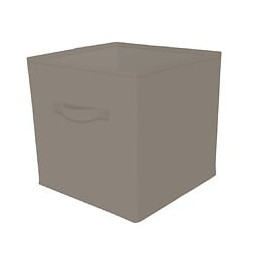 Panier de rangement cube intissé BOX&BEYOND taupe 31x31x31cm