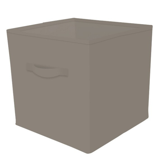 Panier de rangement cube intissé BOX&BEYOND taupe 31x31x31cm