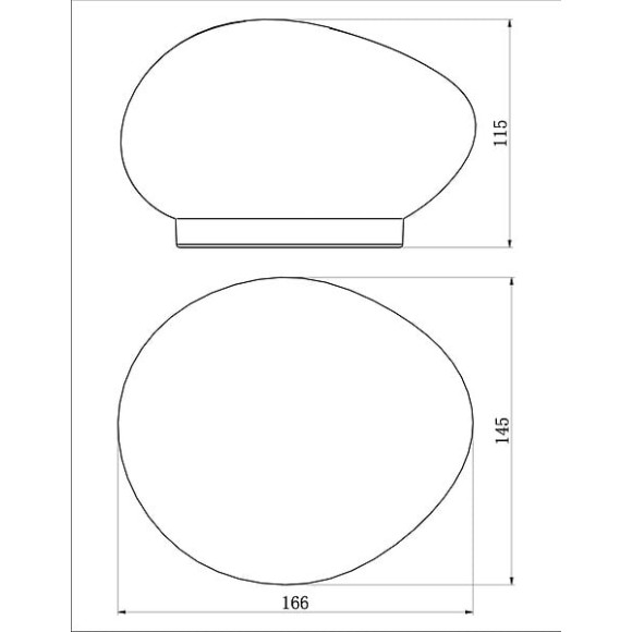 Galet solaire en verre - GM