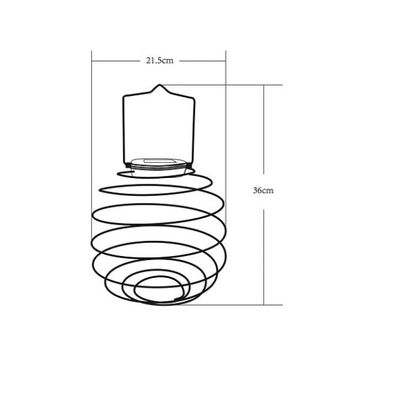 Suspension spirale solaire - 33 LED