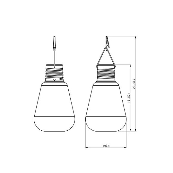 Ampoule solaire à  suspendre - filament