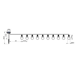 Guirlande solaire guinguette - 10 LED