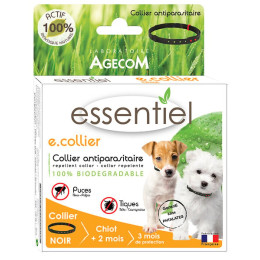 Collier antiparasites noir 41cm ACTIPLANT