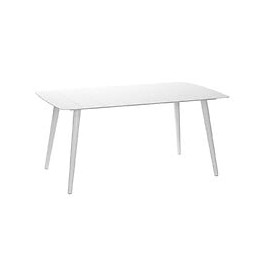 Table de jardin rectangulaire en aluminium blanc Corfou - 6 places - Jardiline