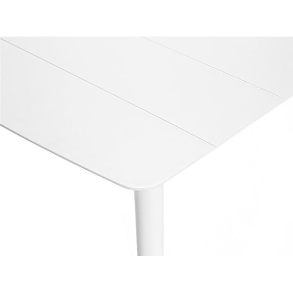 Table de jardin rectangulaire en aluminium blanc Corfou - 6 places - Jardiline