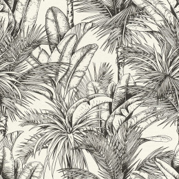 Vgi motif tropical xxl blanc noir