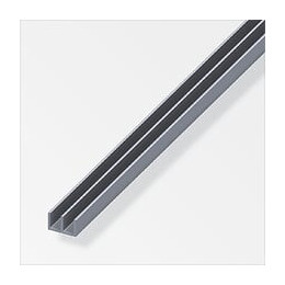 Double U 10x16x10mm aluminium brut 1m