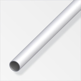 Tube rond 6mm aluminium anodisé argent 1m