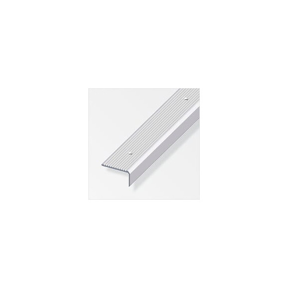 Profilé de marche 14x23mm argent rainure percée 1m