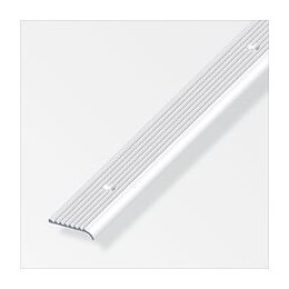 Profilé de marche arrondi 25x6mm aluminium rainure percée 2m