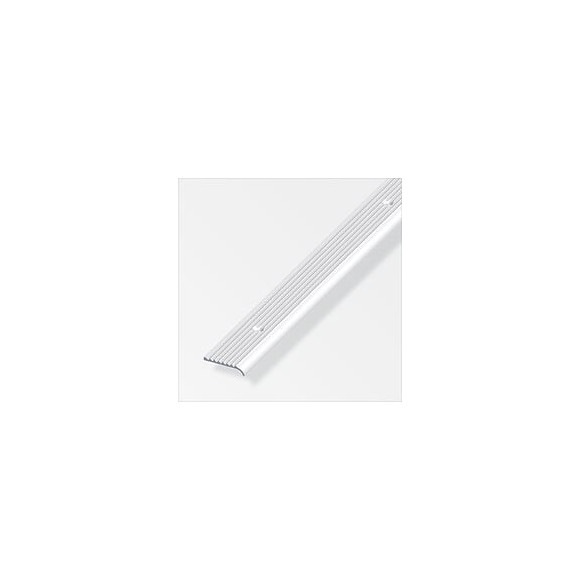 Profilé de marche arrondi 25x6mm aluminium rainure percée 2m