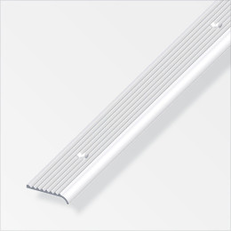 Profilé de marche arrondi 25x6mm aluminium rainure percée 2m