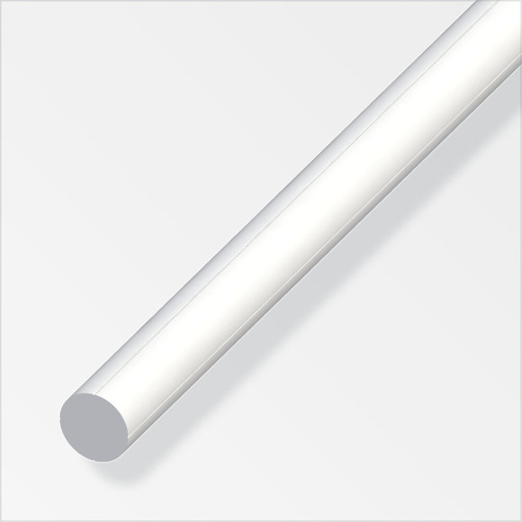 Rond plein PVC blanc diamètre 11.5mmx1m