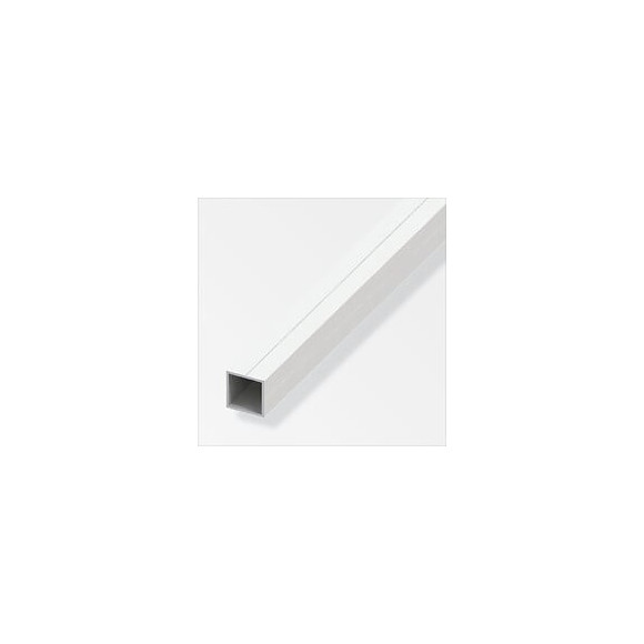 Tube carré 23.5mm PVC blanc 1m