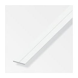 Plat 15.5mm PVC blanc 1m