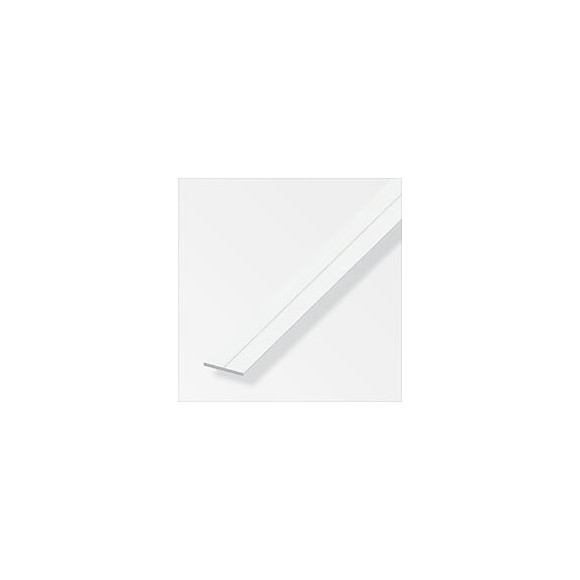 Plat 19.5mm PVC blanc 1m