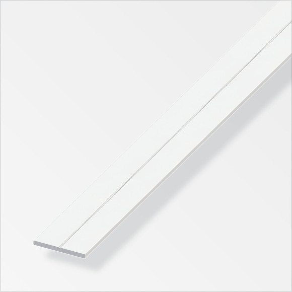 Plat 35.5mm PVC blanc 1m