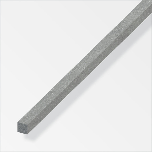 CarrÃÂ© plein 6x6mm acier ÃÂ©tirÃÂ© gris acier 1m